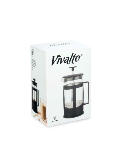 Tetera Negro Transparente 1 L Émbolo