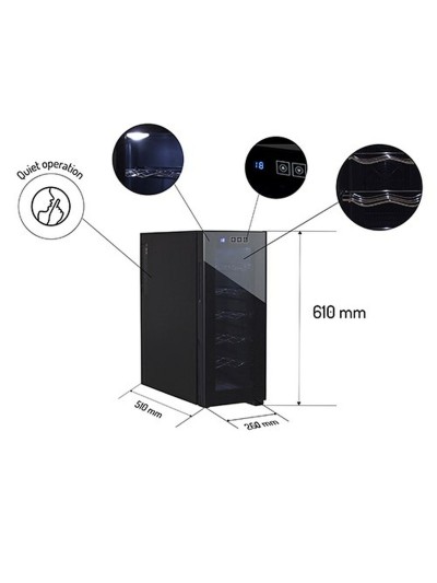 Bottle Cooler Adler AD 8083 50 W 12 bottles 33 L