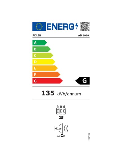 Enfriador de Botellas Adler AD 8083 50 W 12 botellas 33 L