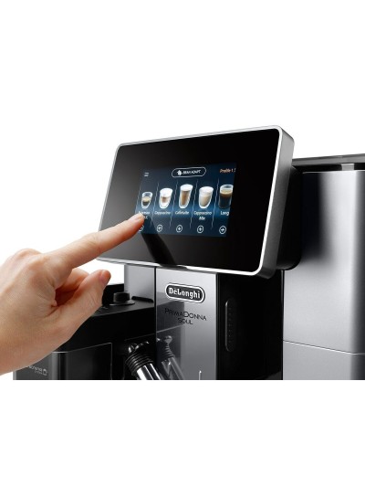 Cafetera Superautomática DeLonghi PrimaDonna ECAM 610.55.SB metálico 1450 W 19 bar 2,2 L