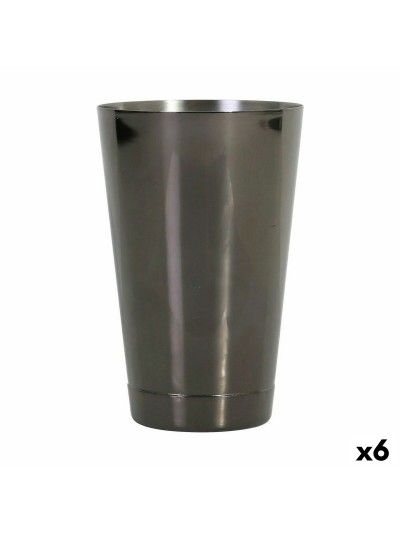 Vaso de mezclas Inde Acero Inoxidable Negro Cóctel 50 cl (6 Unidades)