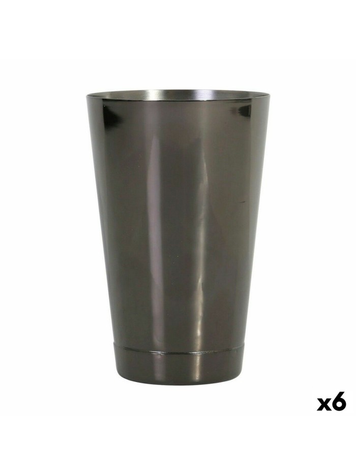 Mixing container Inde Stainless steel Black Cocktail 50 cl (6 Units)