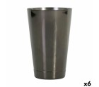 Verre pour mélanges Inde Acier inoxydable Noir Cocktail 50 cl (6 Unités)