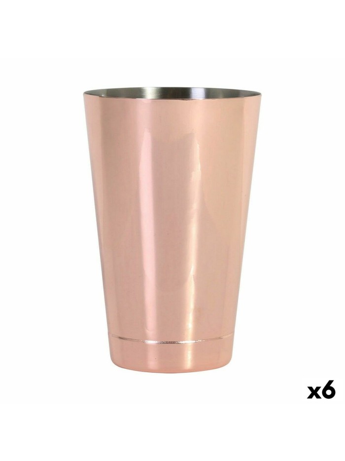 Verre pour mélanges Inde Acier inoxydable Cuivré Clair Cocktail 50 cl (6 Unités)