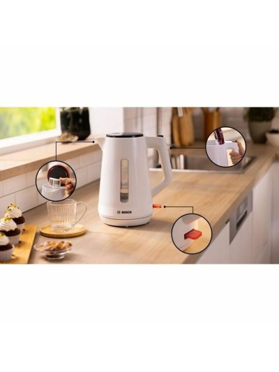 Bouilloire BOSCH TWK1M121 Blanc Plastique 2400 W 1,7 L (1 Unité)