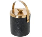 Ice Bucket Alexandra House Living Black Golden Metal 15 x 18 x 15 cm