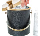 Ice Bucket Alexandra House Living Black Golden Metal 15 x 18 x 15 cm