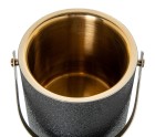 Cubitera Alexandra House Living Negro Dorado Metal 15 x 18 x 15 cm