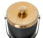 Cubitera Alexandra House Living Negro Dorado Metal 15 x 18 x 15 cm