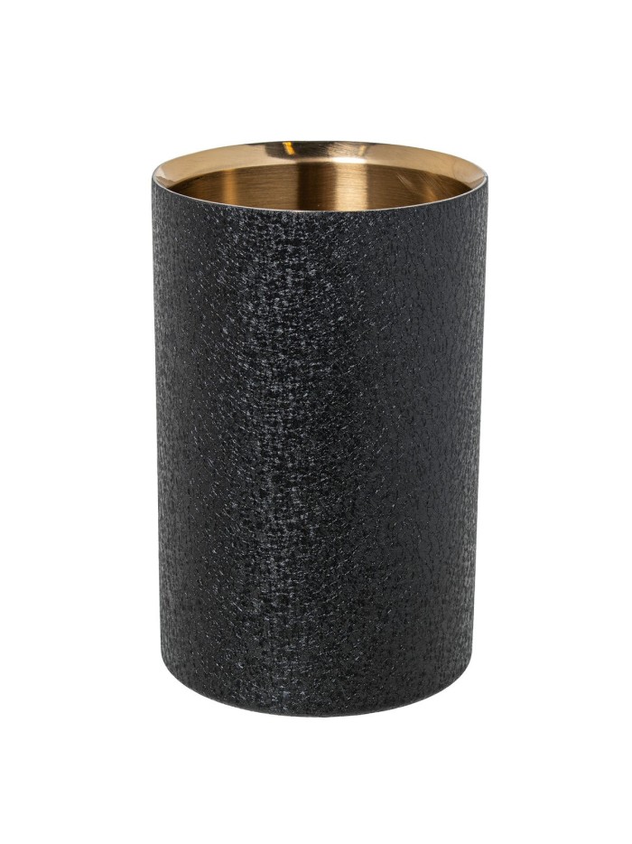 Enfriador de Botellas Alexandra House Living Negro Dorado Metal 12 x 19 x 12 cm