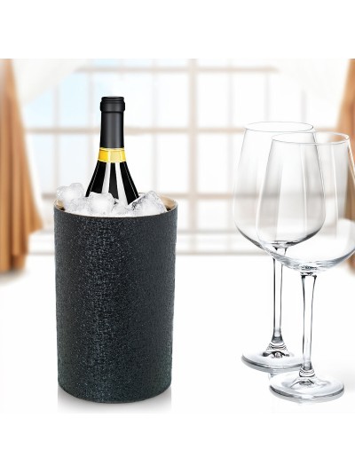 Enfriador de Botellas Alexandra House Living Negro Dorado Metal 12 x 19 x 12 cm
