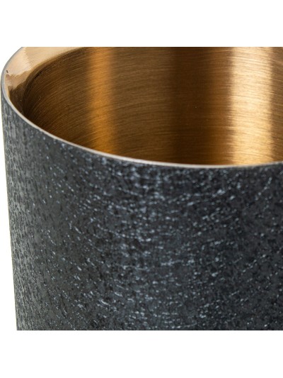 Bottle Cooler Alexandra House Living Black Golden Metal 12 x 19 x 12 cm