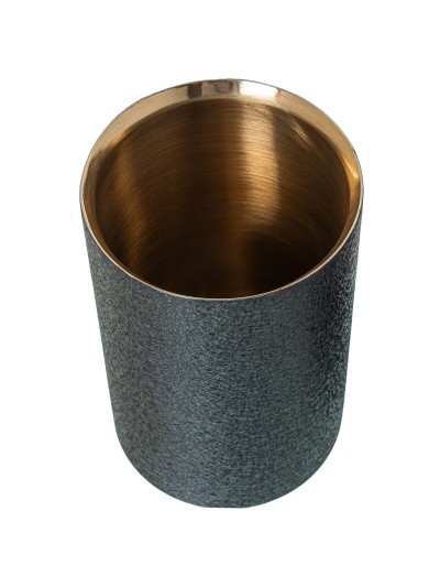 Bottle Cooler Alexandra House Living Black Golden Metal 12 x 19 x 12 cm