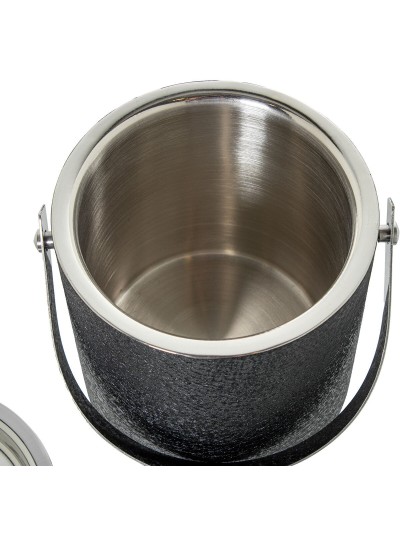 Cubitera Alexandra House Living Negro Gris Metal 15 x 16 x 15 cm