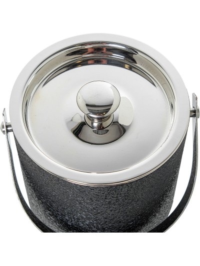 Ice Bucket Alexandra House Living Black Grey Metal 15 x 16 x 15 cm