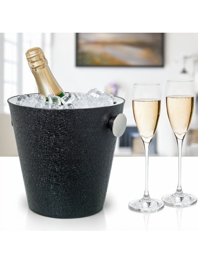 Enfriador de Botellas Alexandra House Living Negro Gris Metal 23 x 27 x 23 cm