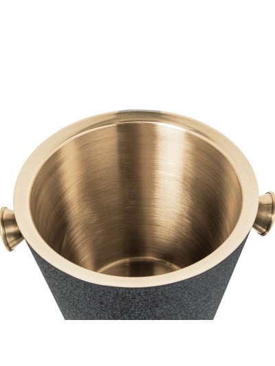 Enfriador de Botellas Alexandra House Living Negro Dorado Metal 23 x 27 x 23 cm