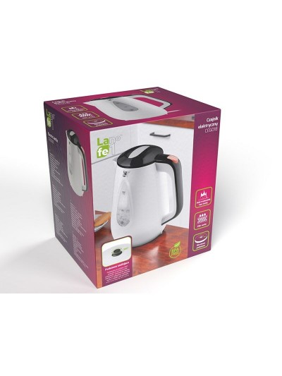 Hervidor Lafe CEG018 Blanco Negro 2200 W 1,7 L