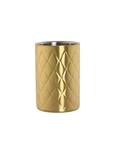 Refroidisseur de Bouteilles Home ESPRIT Doré Acier inoxydable 12 x 12 x 18 cm