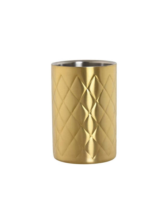 Enfriador de Botellas Home ESPRIT Dorado Acero Inoxidable 12 x 12 x 18 cm