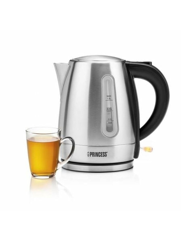 Hervidor Princess 01.236023.01.001 1 L 2200W Gris Negro/Plateado Acero Inoxidable Plástico 2200 W 1 L