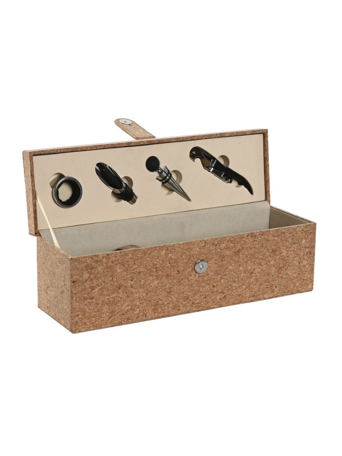 Set of Wine Accessories Home ESPRIT Natural Cork 36 x 11 x 12 cm