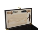 Set de Accesorios para Vino Home ESPRIT Marrón oscuro Madera MDF 36 x 21 x 12 cm