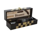 Set d'Accessoires pour Vin Home ESPRIT Brun foncé Bois MDF 36 x 11 x 12 cm