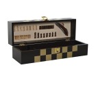 Set de Accesorios para Vino Home ESPRIT Marrón oscuro Madera MDF 36 x 11 x 12 cm
