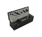 Set de Accesorios para Vino Home ESPRIT Negro Gris Piel 36 x 11 x 12 cm