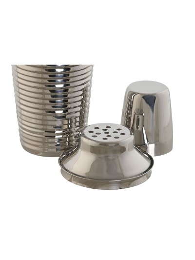 Cocktail Maker Home ESPRIT Golden Silver Stainless steel 9,5 x 9,5 x 22 cm