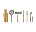 Set de Coctelería Home ESPRIT Dorado Acero Inoxidable 22 x 22 x 21 cm