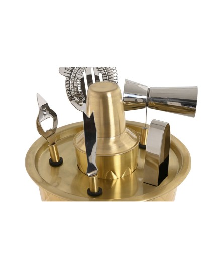 Cocktail Set Home ESPRIT Golden Stainless steel 22 x 22 x 21 cm