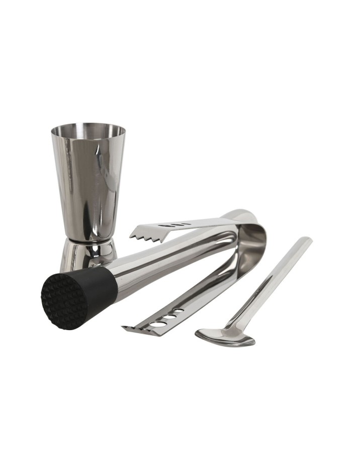 Coffret Cocktail Home ESPRIT Argenté Acier inoxydable 500 ml 8 x 8 x 21 cm