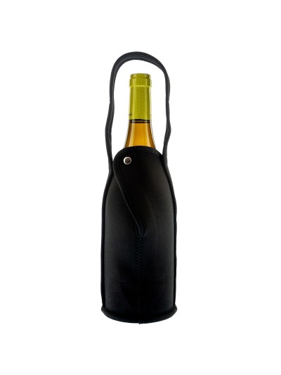 Bottle Cooler Koala Nature Black 21 x 9 cm Polyester (6 Units)