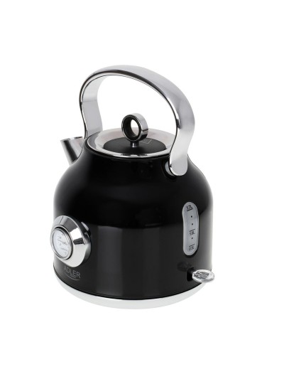 Bouilloire Adler AD 1346b Noir Argenté Acier inoxydable 1850-2200 W 1,7 L