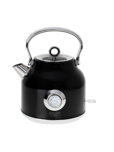 Hervidor Adler AD 1346b Negro Plateado Acero Inoxidable 1850-2200 W 1,7 L