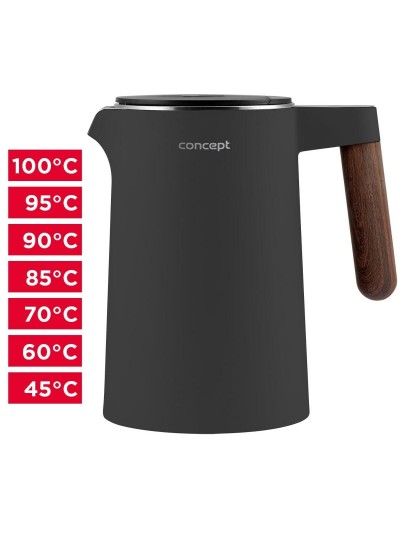 Kettle Concept RK3305 Dark grey Wood 1850-2200 W 1,5 L