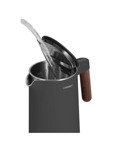 Hervidor Concept RK3305 Gris oscuro Madera 1850-2200 W 1,5 L