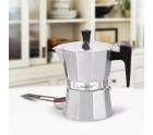 Cafetera Italiana Feel Maestro MR-1666-3 Negro Plateado Aluminio 150 ml 3 Tazas