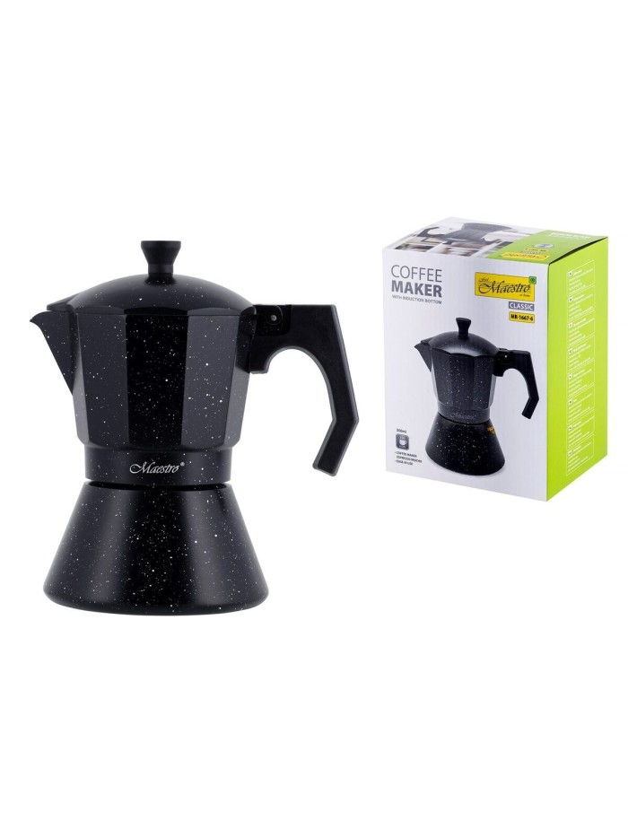 Cafetera Italiana Feel Maestro MR-1667-6 Negro Granito Aluminio 300 ml 6 Tazas