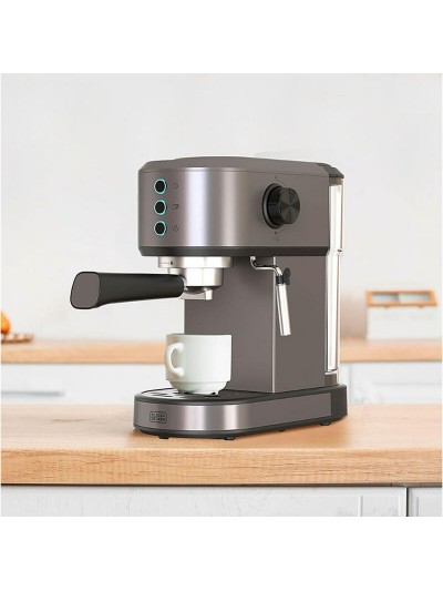 Cafetera Express de Brazo Black & Decker BXCO1350E Plateado 1350 W