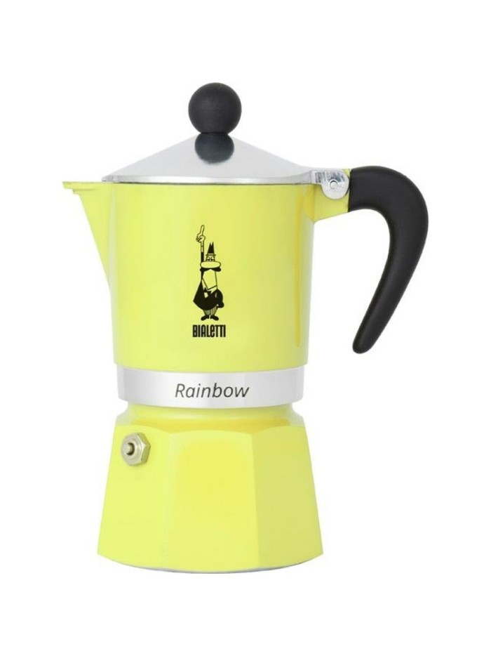 Cafetera Italiana Bialetti Primavera Amarillo Aluminio 270 ml 6 Tazas