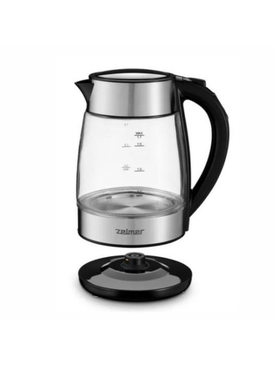 Hervidor Zelmer ZCK8026 Negro Plateado Acero Inoxidable Cristal 2200 W 1,7 L