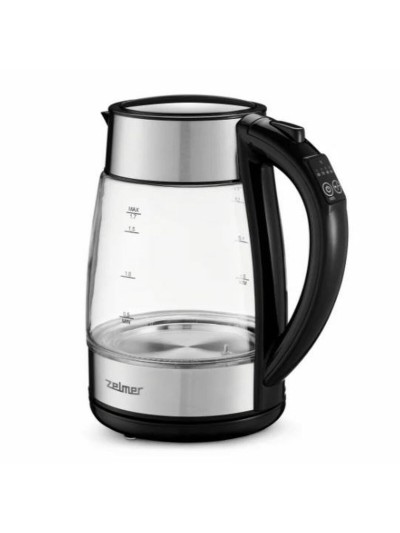Hervidor Zelmer ZCK8026 Negro Plateado Acero Inoxidable Cristal 2200 W 1,7 L