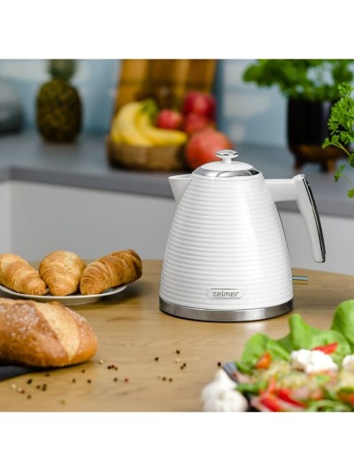 Hervidor Zelmer ZCK7650 Blanco Plateado Acero Inoxidable Plástico 2200 W 1,7 L