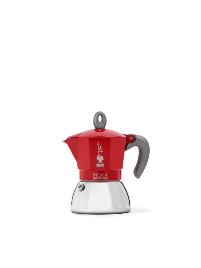 Cafetera Italiana Bialetti Moka Induction Negro Rojo Aluminio 150 ml (1 unidad)