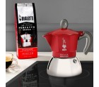 Cafetera Italiana Bialetti Moka Induction Negro Rojo Aluminio 150 ml (1 unidad)