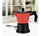 Cafetera Italiana Feel Maestro MR-1657-6 Negro Rojo Aluminio 300 ml 6 Tazas