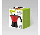 Cafetera Italiana Feel Maestro MR-1657-6 Negro Rojo Aluminio 300 ml 6 Tazas